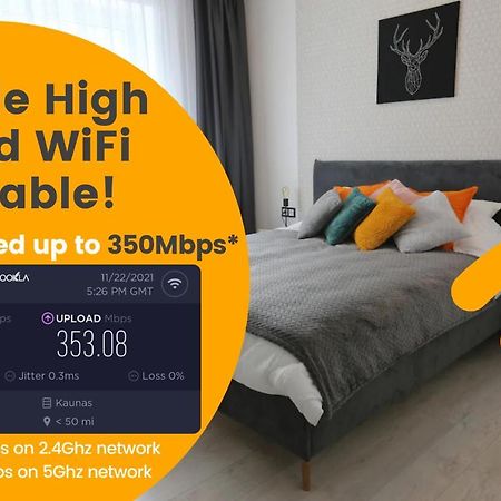 Comfy 2 Room Apartment - Free Parking - 350Mbps Wifi - Netflix Kaunas Esterno foto