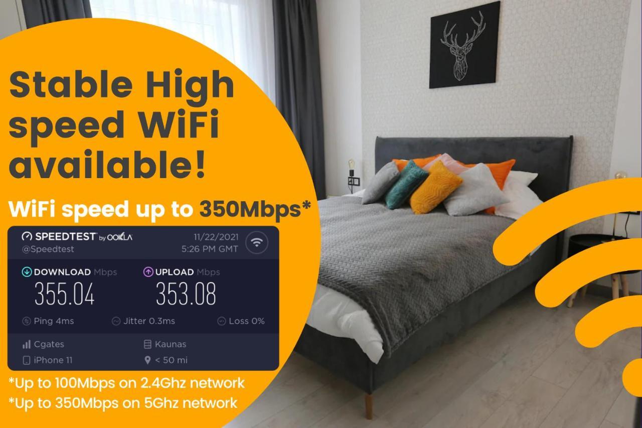 Comfy 2 Room Apartment - Free Parking - 350Mbps Wifi - Netflix Kaunas Esterno foto